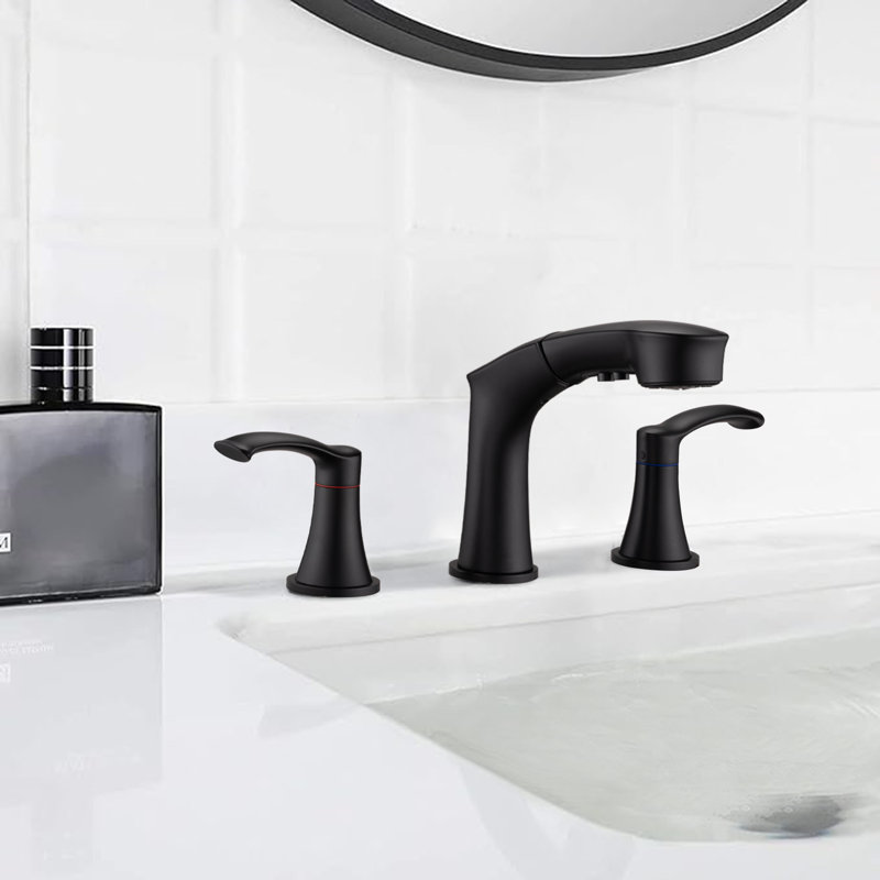 2-handle Bathroom Faucet, Matte Black