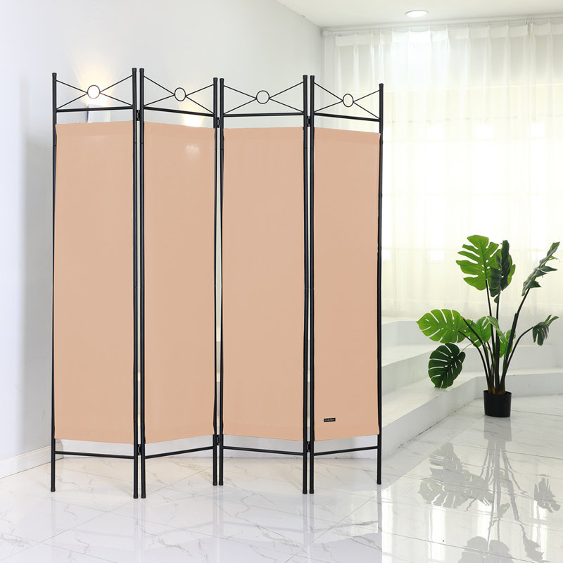 160cm W x 180cm H 4 - Panel Metal Folding Room Divider