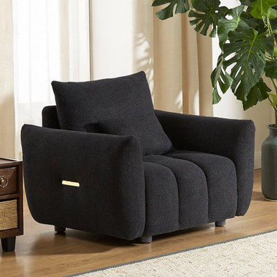 Méridienne de 35 po en tissu Teddy