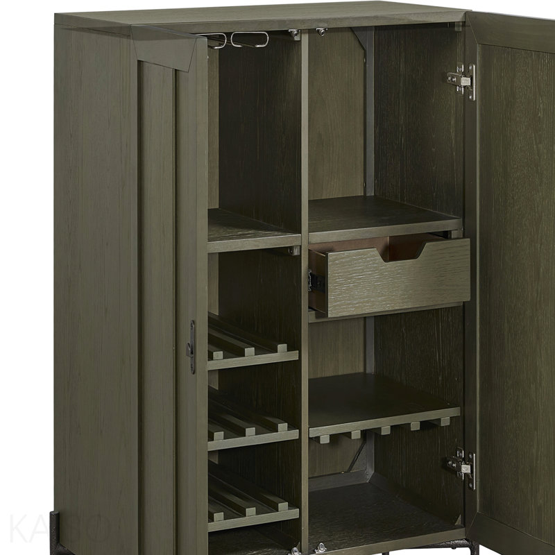 Armoire de bar pistache pour rangement et décoration de bar
