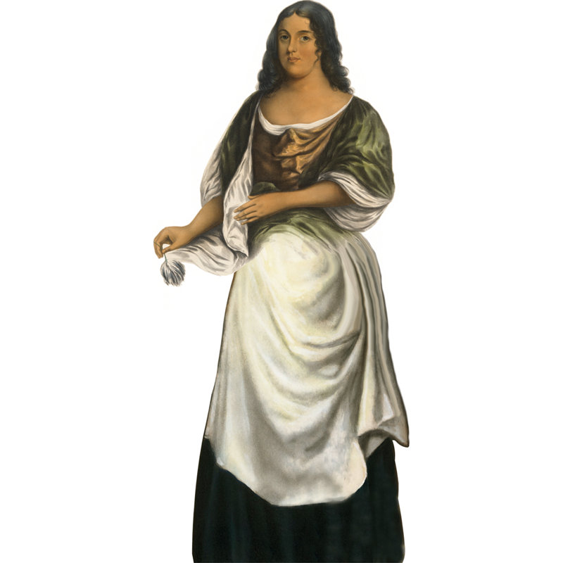 Pocahontas peinture carton debout