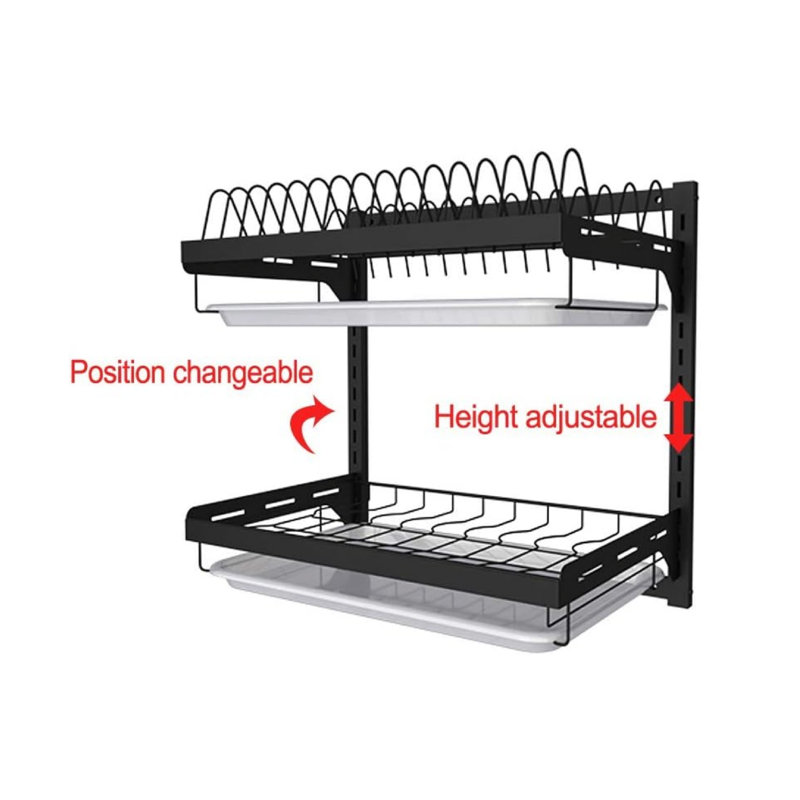 Stainless Steel Two Tier Dish Rack