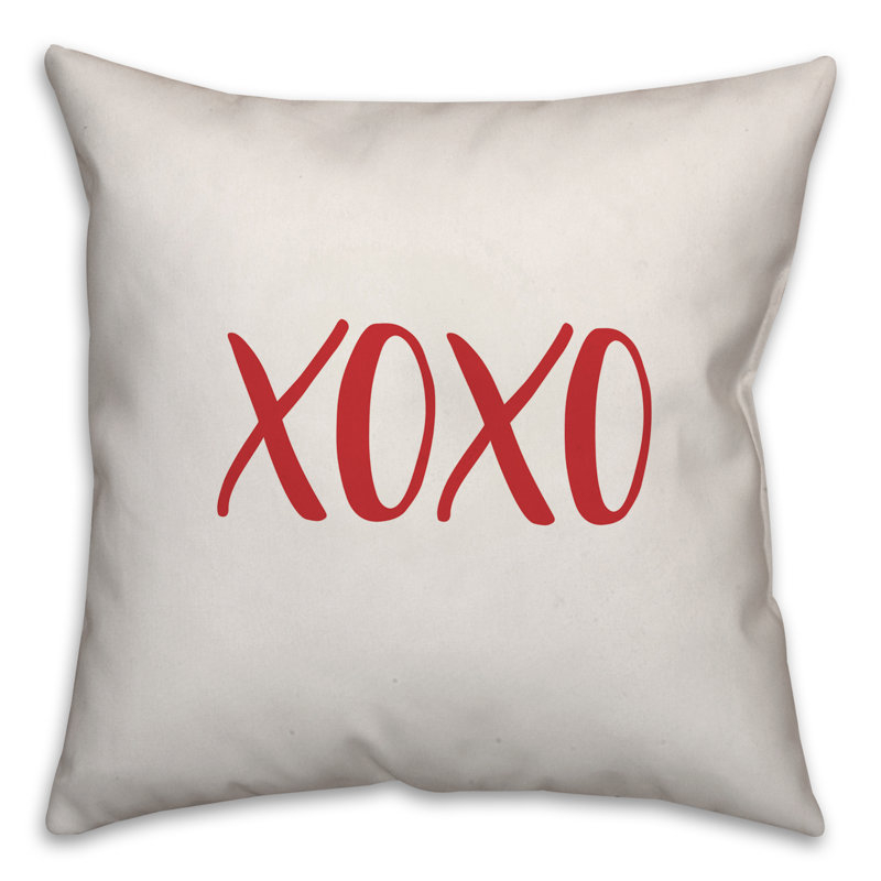 Throw Pillow, White/Red, Throw Pillow