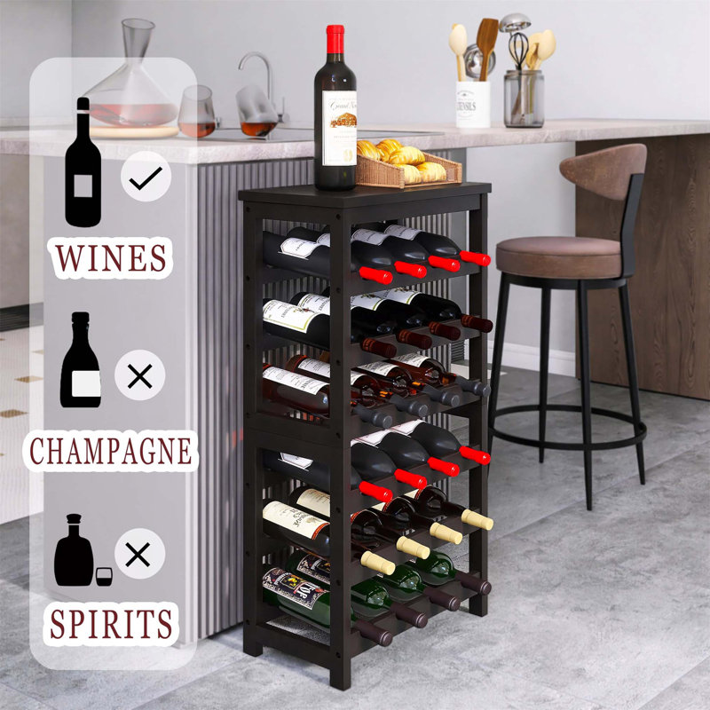 Bacote Wine Bottle Rack, Black
