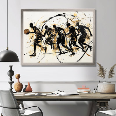 Glam Basketball Playful joueurs I - Sport Basketball, impression d'art mural