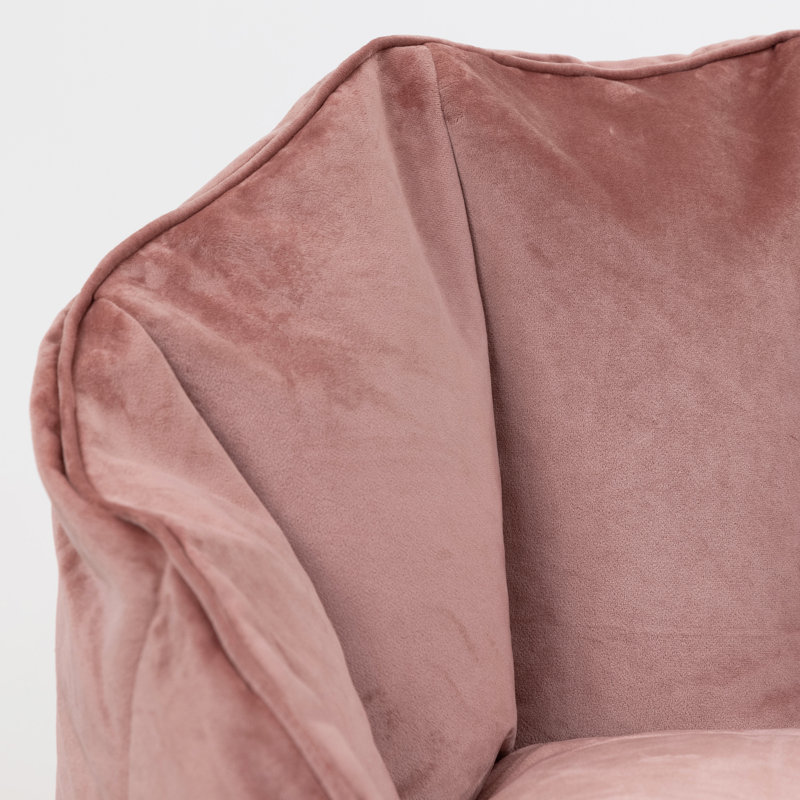 Sirena Velvet Bean Bag Chair, Dusk Pink