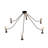 6 - Light Dimmable Sputnik Modern Linear Chandelier