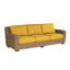 Canapé d'extérieur en osier de 97 po avec coussins Saddleback-46000942-46000903