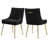 Velvet Upholstered Dining Chairs With Gold Pull Handle Modern Chairs With Gold Legs-66279436