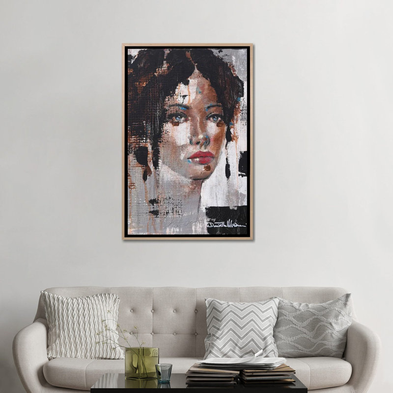 «Don't Touch Me, You Cant», reproduction d'art sur toile encadrée, 48" x 32", Framed Canvas, Beige