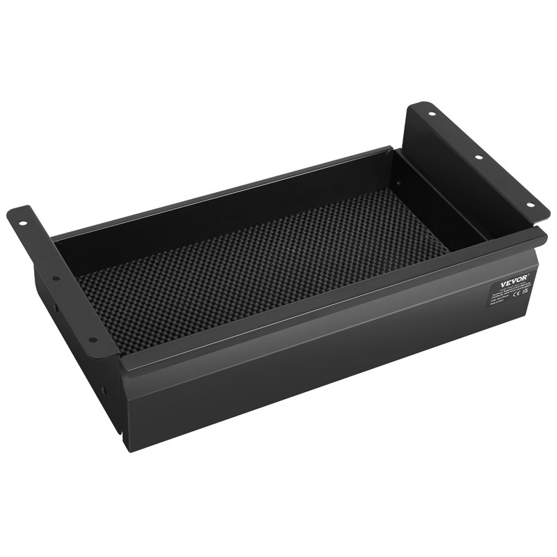 Tiroir coulissant de 40,6 cm de large sous le bureau, fixation sous le bureau, organisateur de rangement dissimulé pour bureau, tiroir à crayons sous la table pour poste de travail assis-debout à la maison, 43,2 x 22,9 x 10,2 cm