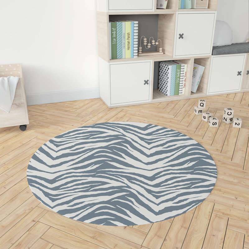 Zebra Patch Kids Play Mat, Blue