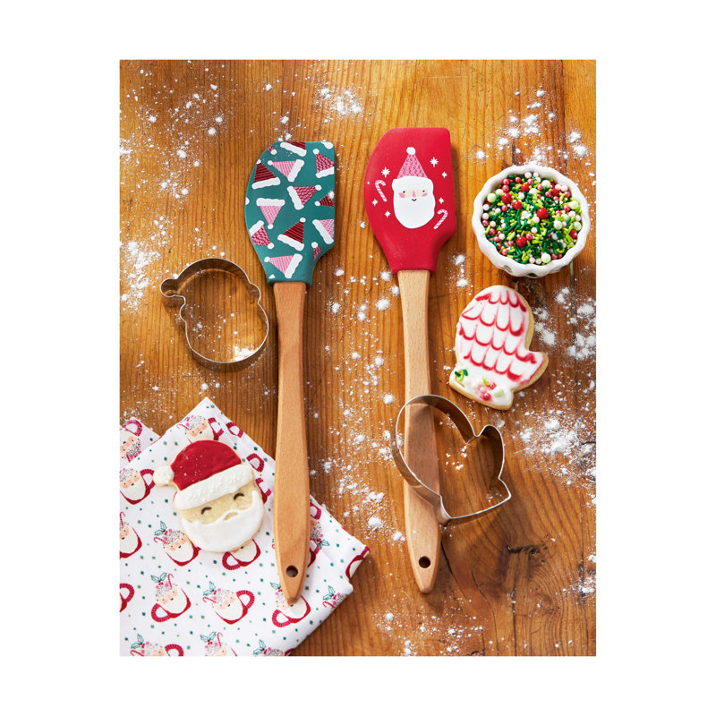 Santa Hat Cookie Cutter Spatula S/2