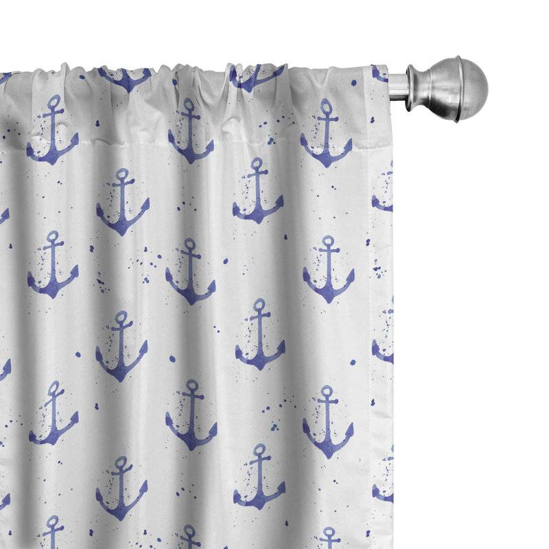 Anchor Semi-Sheer Rod Pocket Curtain Panels, 28" x 95"