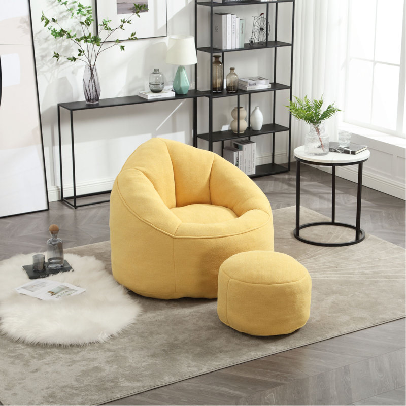 Fauteuil à billes Bedding, Jaune