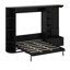 Grand lit escamotable mural peu encombrant avec tablettes de rangement intégrées, lumières DEL intégrées, armoire-lit pliable avec pieds et crochet escamotables dissimulés-130558177