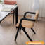 Chaise d'appoint à dossier kaki uni (ensemble de 2)-1199961061