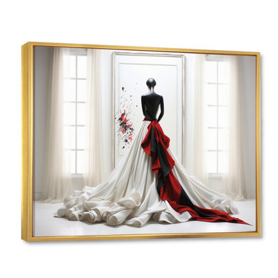 Rebouche Fashion - robe rouge élégance dévoilée II - imprimé