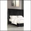 Mobilier de chambre à coucher de couleur noire en tissu de chenille 1 po-1849437295-1849437290