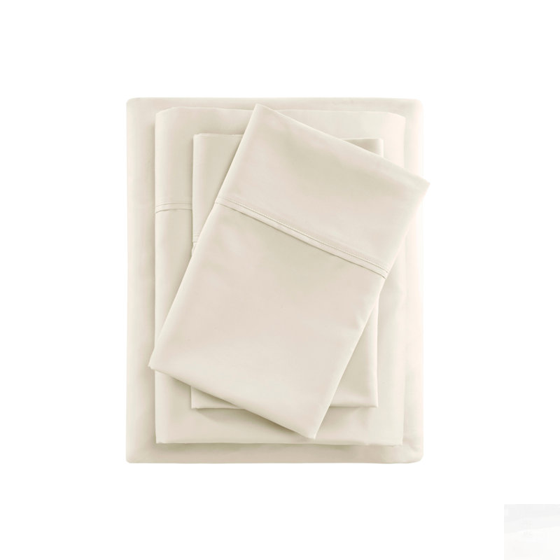 4-Piece Cooling Cotton Blend Sheet Set, 600 Thread Count for Maximum Comfort