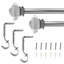 36 à 72 po Télescopique 1 po Diamètre Ensemble de tringle à rideaux simple en nickel brossé avec embouts carrés en cristal-578571492