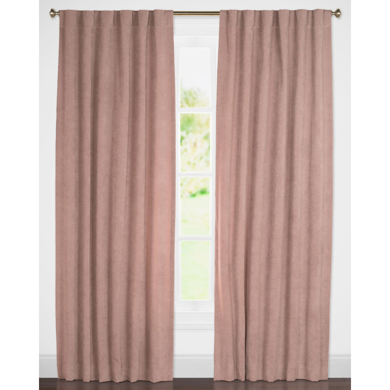Padma Semi Sheer Curtain Single Panel, Pink