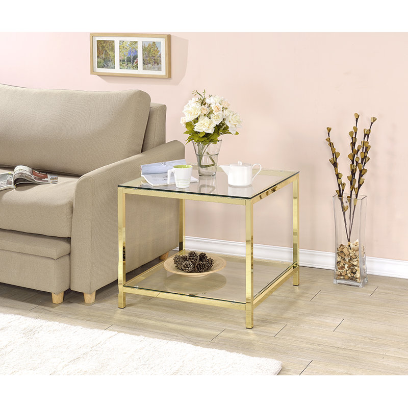 Millenial Glass Top End Table