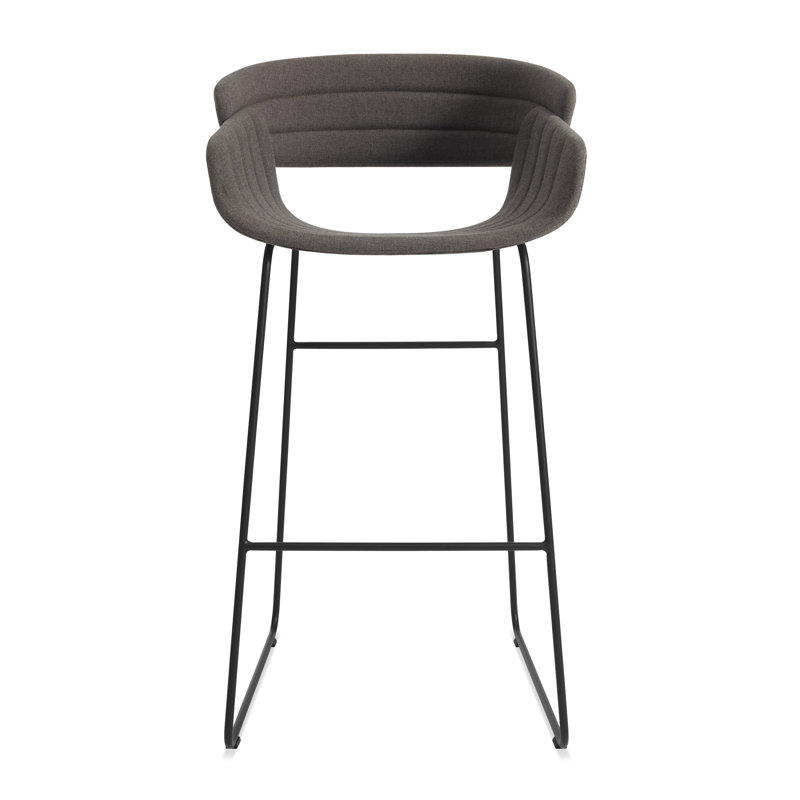 Racer Stool, Toohey Charcoal, Bar Stool (30" Seat Height)