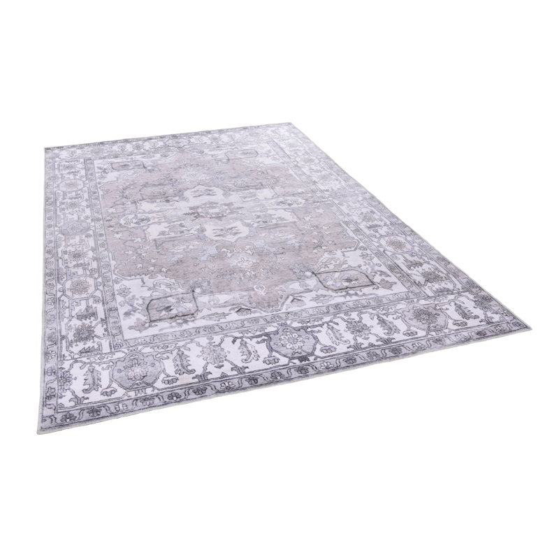 Machine Woven Beige Rug, Rectangular 200 x 300cm