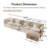 Hibbell Modular Sectional Sofa For Living Room,u Shaped Couch 5 Seater Convertible Sectional Couch With 1 Ottoman-110273763