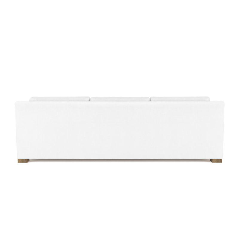 Canapé Mercer, H 33,5 po x l 108 po x P 39 po, Cuir rétro blanc, Patiné