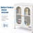 Locking Entryway Storage Cabinet Adjustable Shelf white