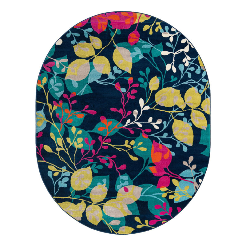 Analiese Floral Indoor Rug, Oval 7'10" x 10'