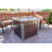 Social Square Steel Propane Smokeless Fire Pit Table with Hidden Fuel Tank