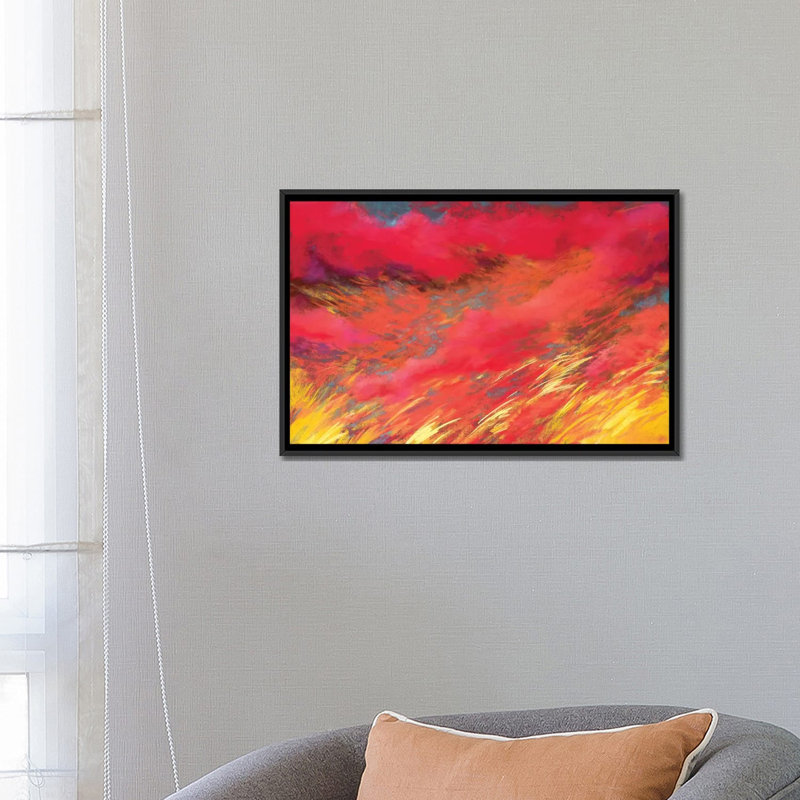 «Hot Days Long Nights», reproduction sur toile, Toile avec cadre noir, H 32 po x l 48 po x P 1,5 po, Pas de tapis