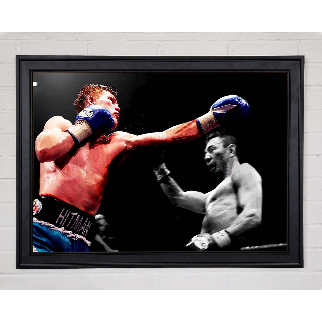 Ricky Hatton Knock Out In The Ring - Einzelne Bilderrahmen Kunstdrucke