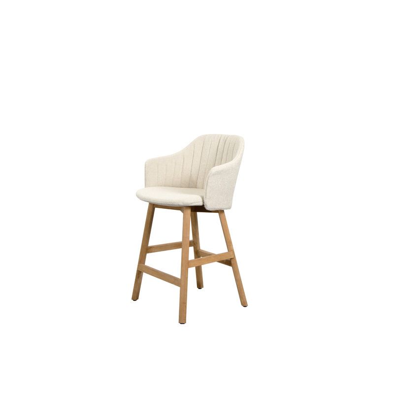 Choice Chair Outdoor and Counter Four Teak Legs Base with Upholstery Cover Set (Cane-line Free Seat-Back Cover)
