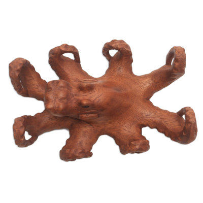 Figurine en bois d’octopus sauvage Klingler
