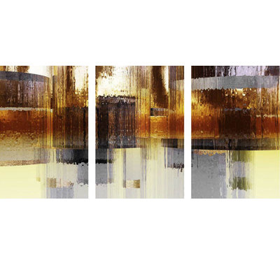 « city rain triptyque », ensemble de 3 reproductions d’art sur toiles tendues