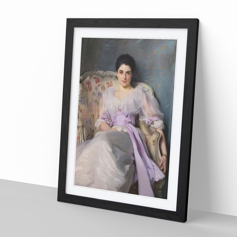 Lady Agnew of Lochnaw by John Singer Sargent - Picture Frame Painting, Black Framed, 65cm H x 48cm W x 2cm D