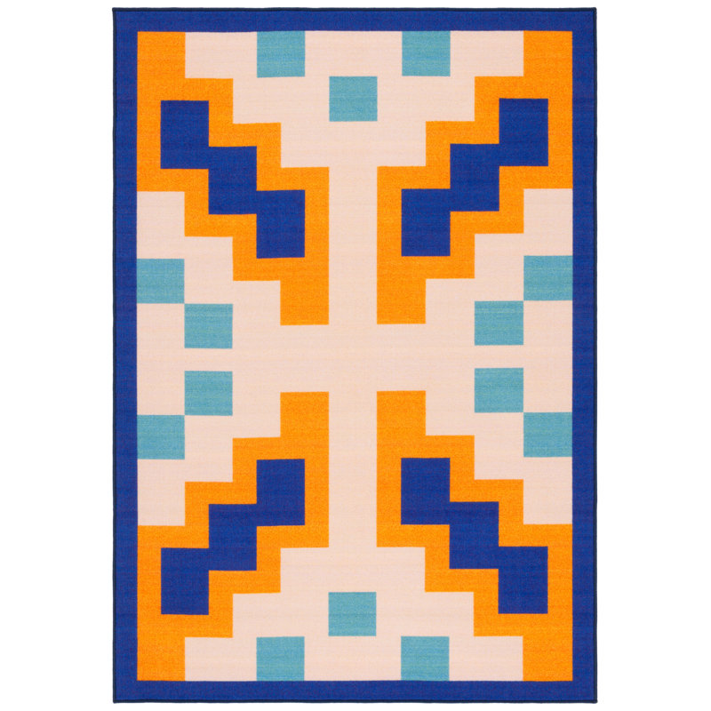 Nakisa Performance Machine Washable Abstract Rug, Rectangle 4' x 6'