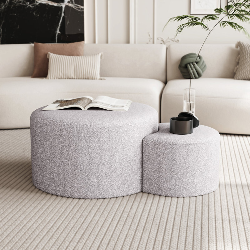 Upholstered Nesting Coffee Tables