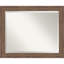 Miroir mural encadré biseauté brun moyen-119686734
