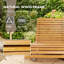 Chaise berçante d'extérieur avec siège à lattes et dossier haut Outsunny