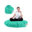 Fauteuil à billes de qualité supérieure, turquoise, 39,4 po de diamètre x 39,4 po de hauteur | Rembourrage 100% polyester imperméable, bourre de styromousse 100% originale | Système de double fermeture à glissière cachée, parfait pour la détente et le divertissement en plein air, conception moderne de couleur unie-286639738