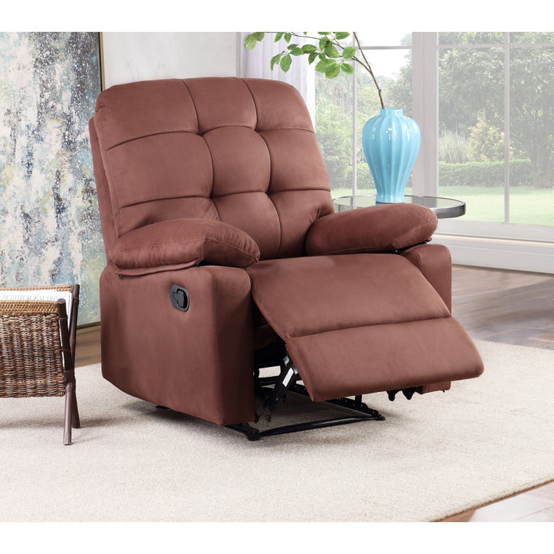 Burnsville Upholstered Recliner, Chocolate