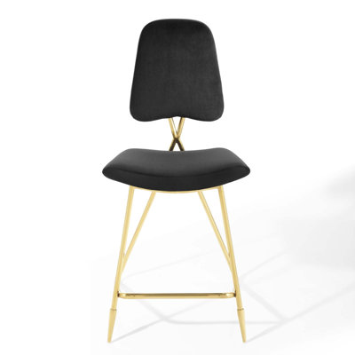 Modway Ponder Performance Velvet Bar Stool