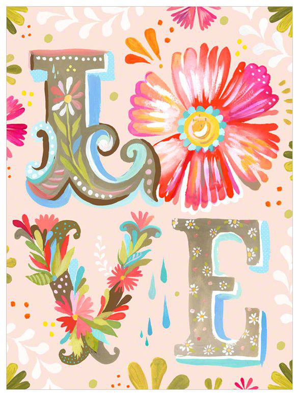 Art floral sur toile Katie Daisy