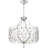 5 - Light Steel Dimmable Drum Chandelier