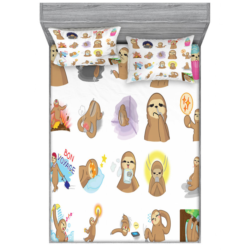 Microfiber Sheet Set, Full Sheet Set with Fitted Sheet